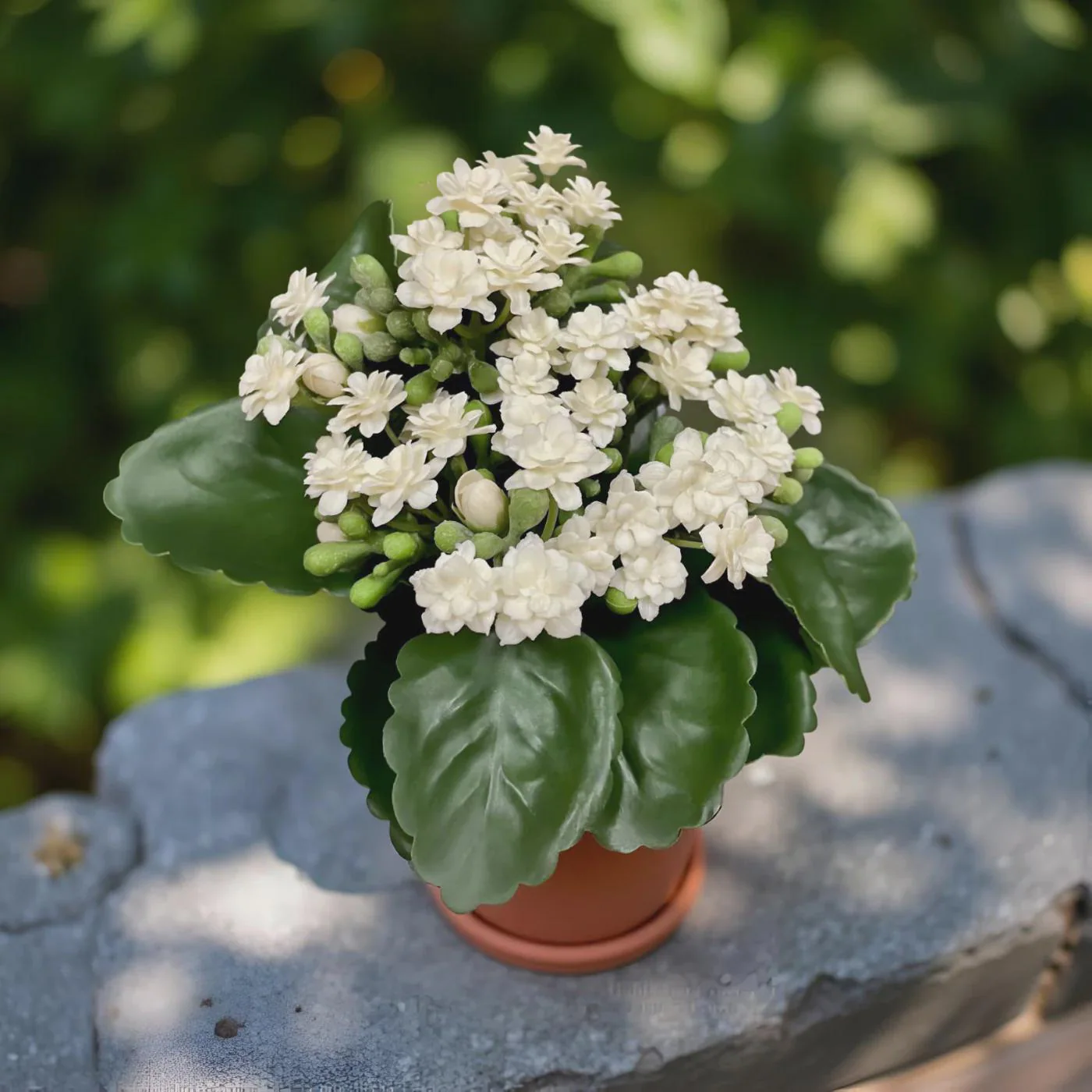 8.25" White Kalanchoe Bush/Painted Neetle/ Foliage Bushel/Vines For Wedding/Greenery/Wedding Centerpieces/Home Decor/Faux Vines/GreenGarland