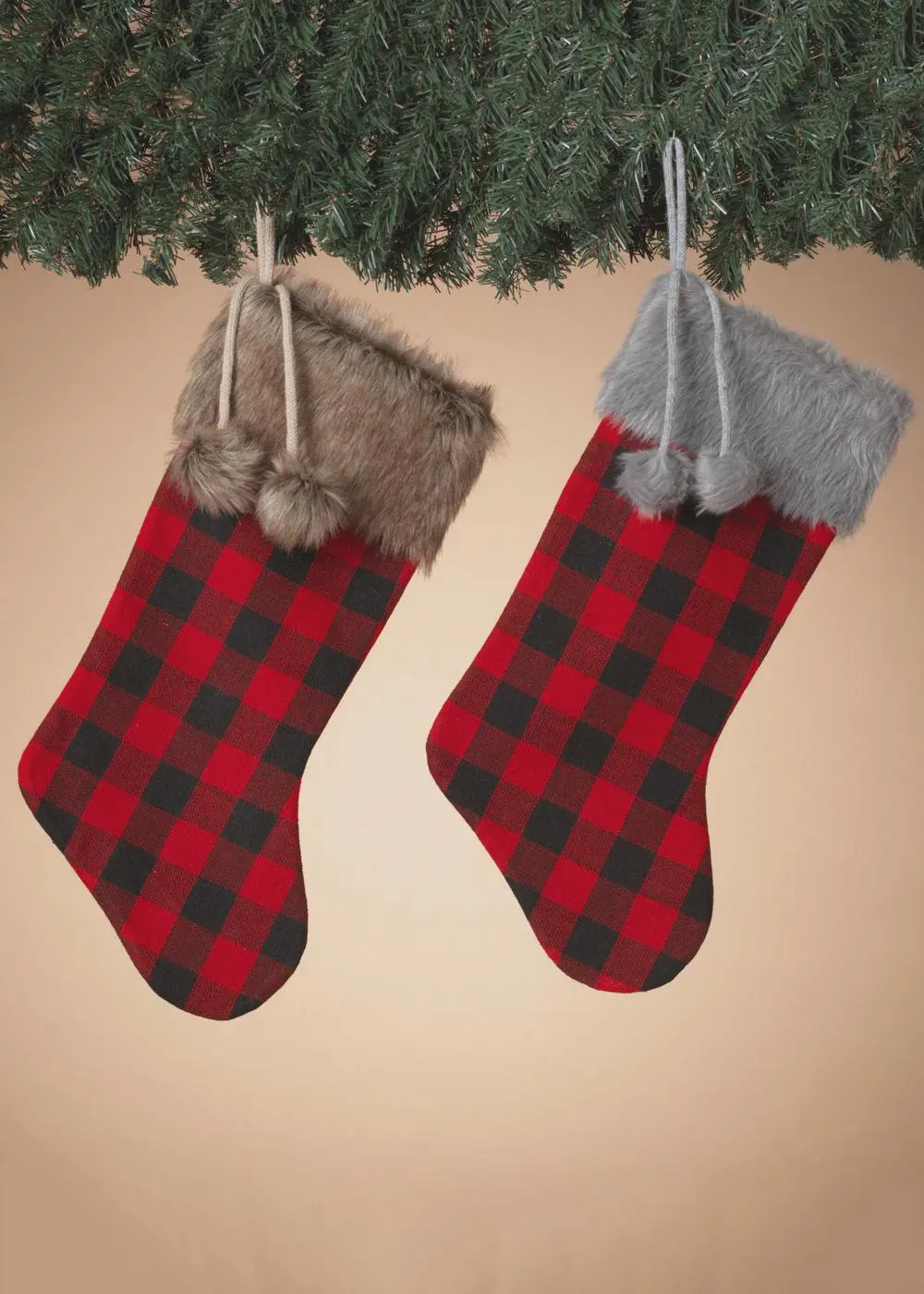 18" Buffalo Plaid Stocking/Christmas Tree Ornaments/Tree Topper/Ornaments/Tree Decorations/Xmas Decor/Xmas Tree Decor/Holiday Season