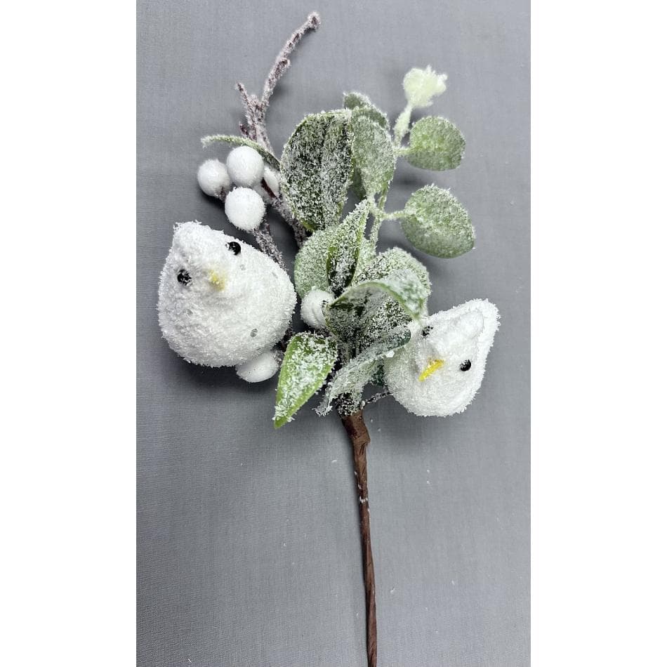 10" White Birds & Eucalyptus Spray/Sprays/Wedding Decor/Holiday Decor/Fall Decor/Table Decor/Cedar Spray/Natural Spray/DIY Craft/Holiday DIY