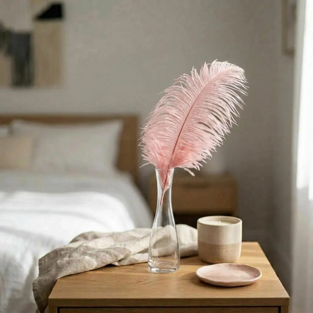 10 Pc BLUSH OSTRICH FEATHERS 12-14"/14-16"/16-18" Light Pink Pastel Ostrich Feather for Centerpiece, Gatsby Wedding Decor, Millinery Feather