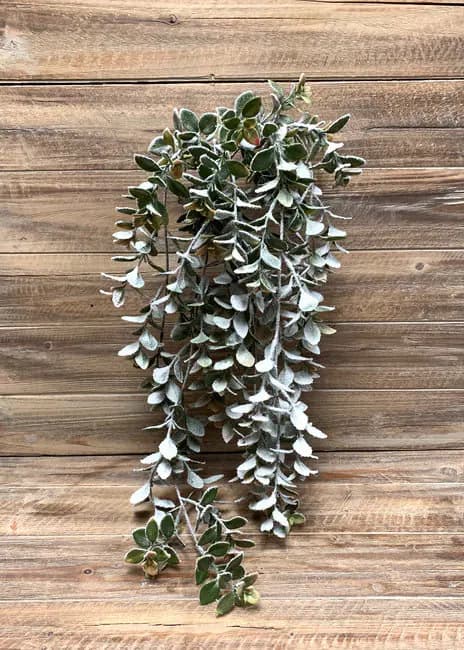 29" Snowy Green Agalia Hanging Bush/Christmas Decor/Christmas Decor Idea/Christmas Decoration/Holiday Decoration/Table Decor/Holly Bush