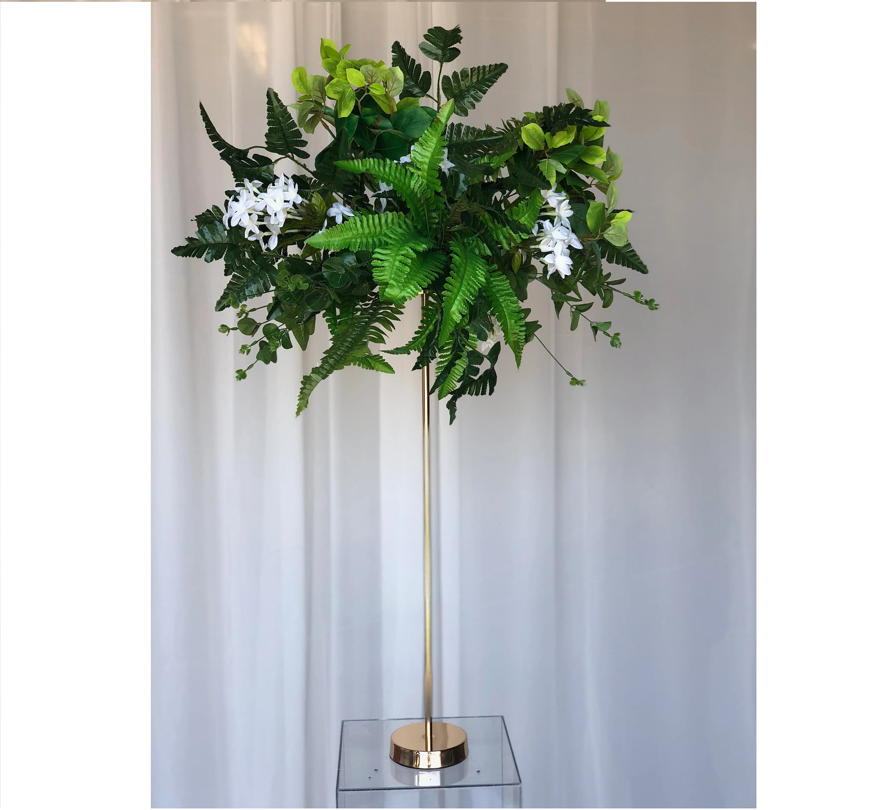 23" Gold Single Rod/Metal Frame/Floral Stand /Pillar/Gold Or Silver/Metal Vase/Flower Stand/Feather Stand/ Kissing Ball/Tall Stand/Metal