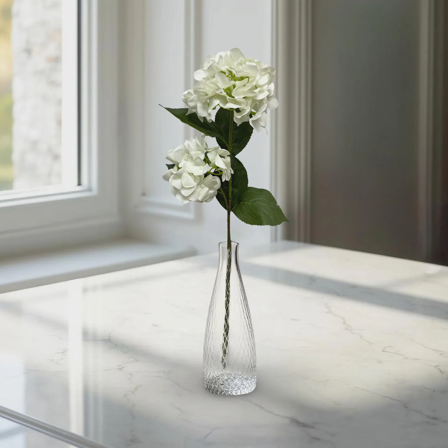 32" White/Ivory Fresh Touch Hydrangea Spray/Artificial Greenery/Holiday Decor/Christmas Decor/Seasonal/Long Garland