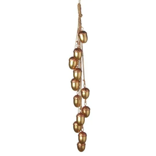 18" Gold Copper Metal Hanging Acorn/Christmas Tree Ornament/Tree Topper/Ornaments/Tree Decorations/Xmas Decor/Xmas Tree Decor/Holiday Season