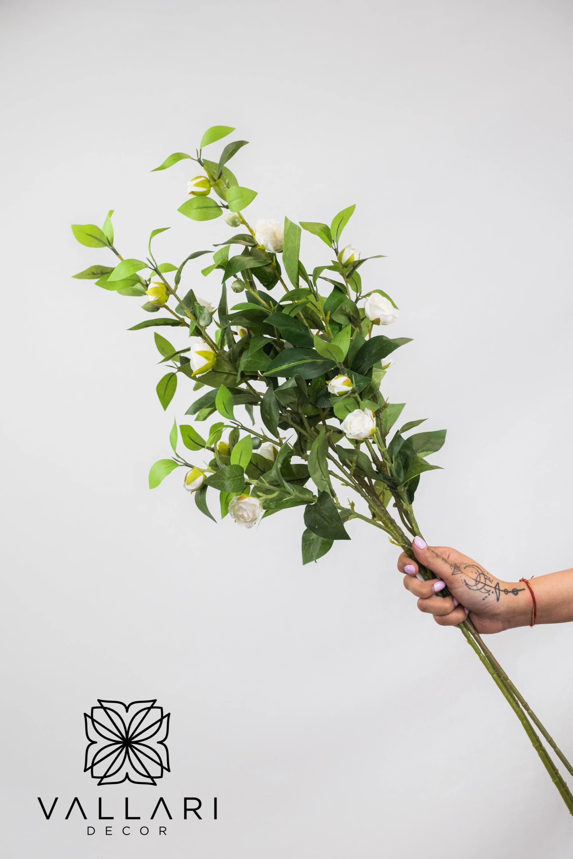 14" WHITE ROSE SPRAY /Floral Sprays/ Flowers/ Wedding Roses/ White/Greenery Bushel/ Outdoor Wedding Greenery/Centerpiece Decor/Faux Flowers/