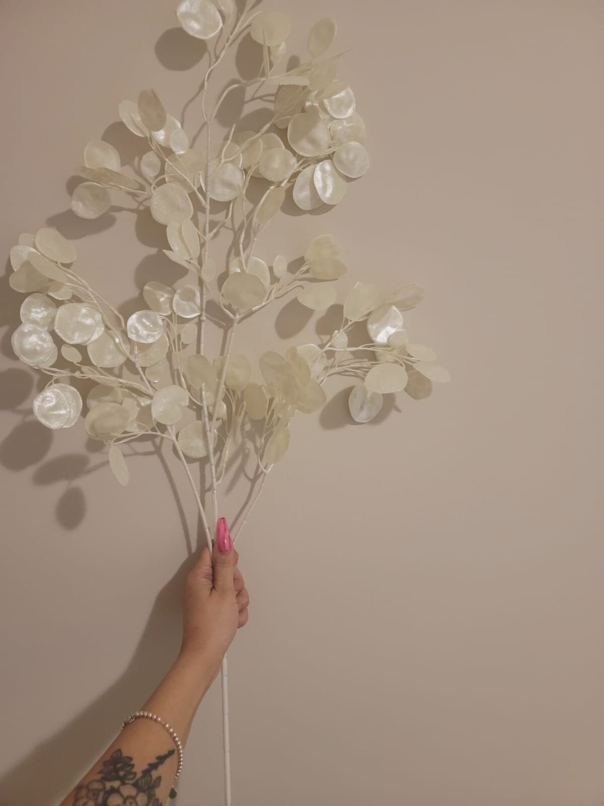 30"  Silver Dollar Translucent Spray/Greenery/Succulent/Terrarium DecorWedding Centerpiece Decor/Faux Flower/Silk Flowers/Flower Bouquet