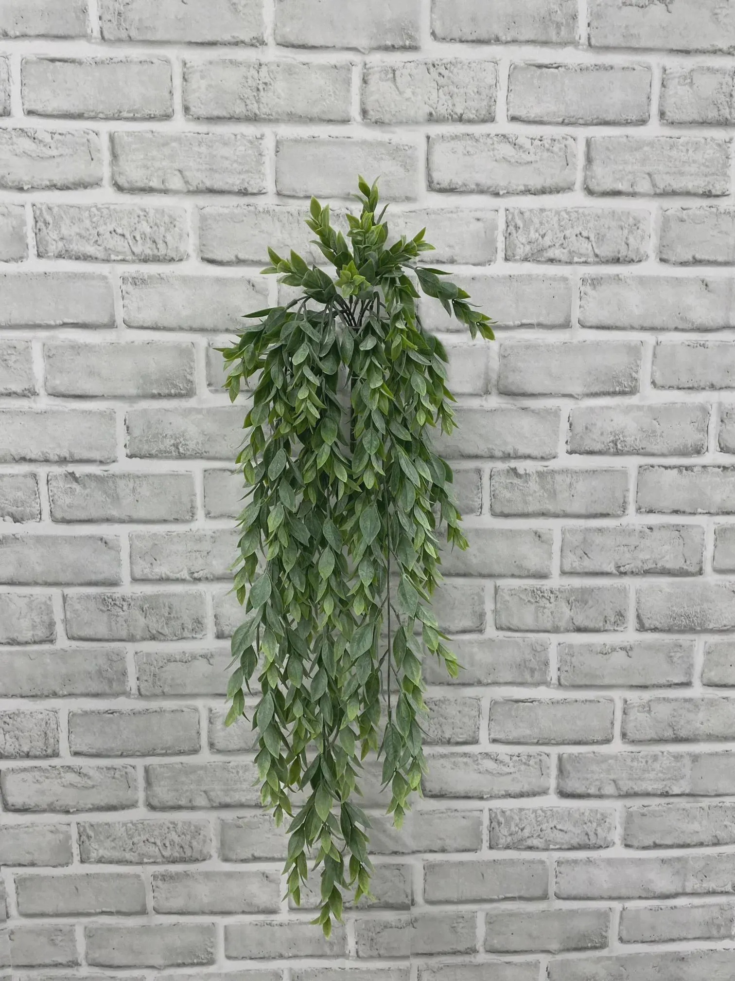 29" Faux Ruscus Hanging Bush Green, Trailing Artificial Italian Ruscus Vine, Cascading Wedding Arch Garland Foliage, Moody Romance Greenery