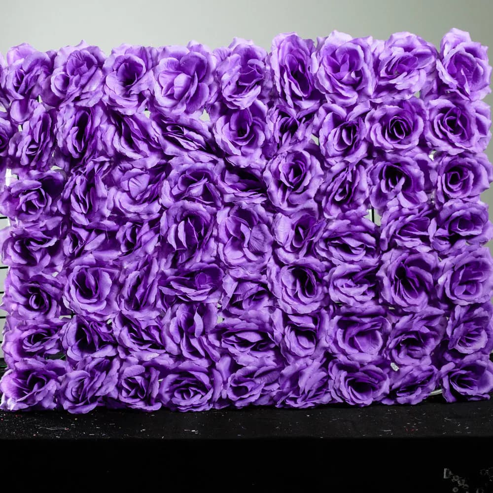 Purple Rose Flower Panel/ Wedding decor/ Floral decor/ Flower wall/ Event decor/ Floral wall panel