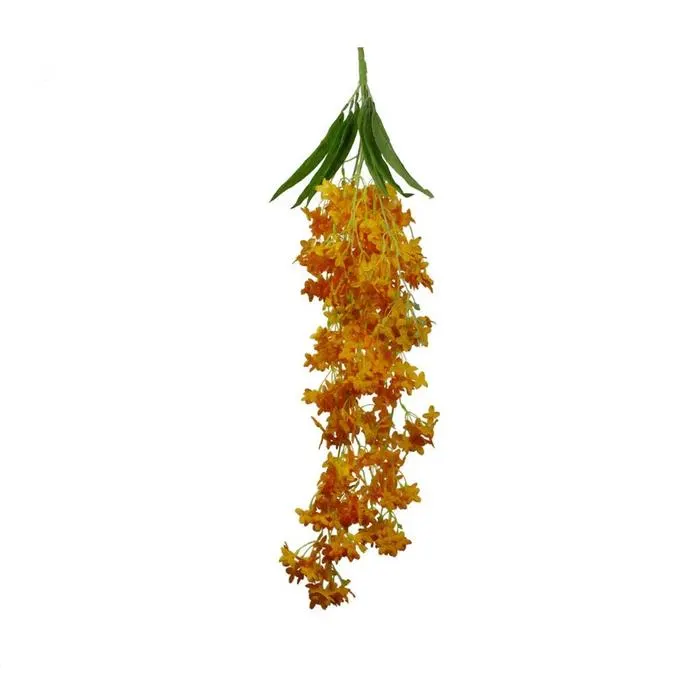 37" Yellow Hanging Jasmine/Garland/Artificial Greenery/Holiday Decor/Christmas Decor/Seasonal/Long Garland/Dark Green
