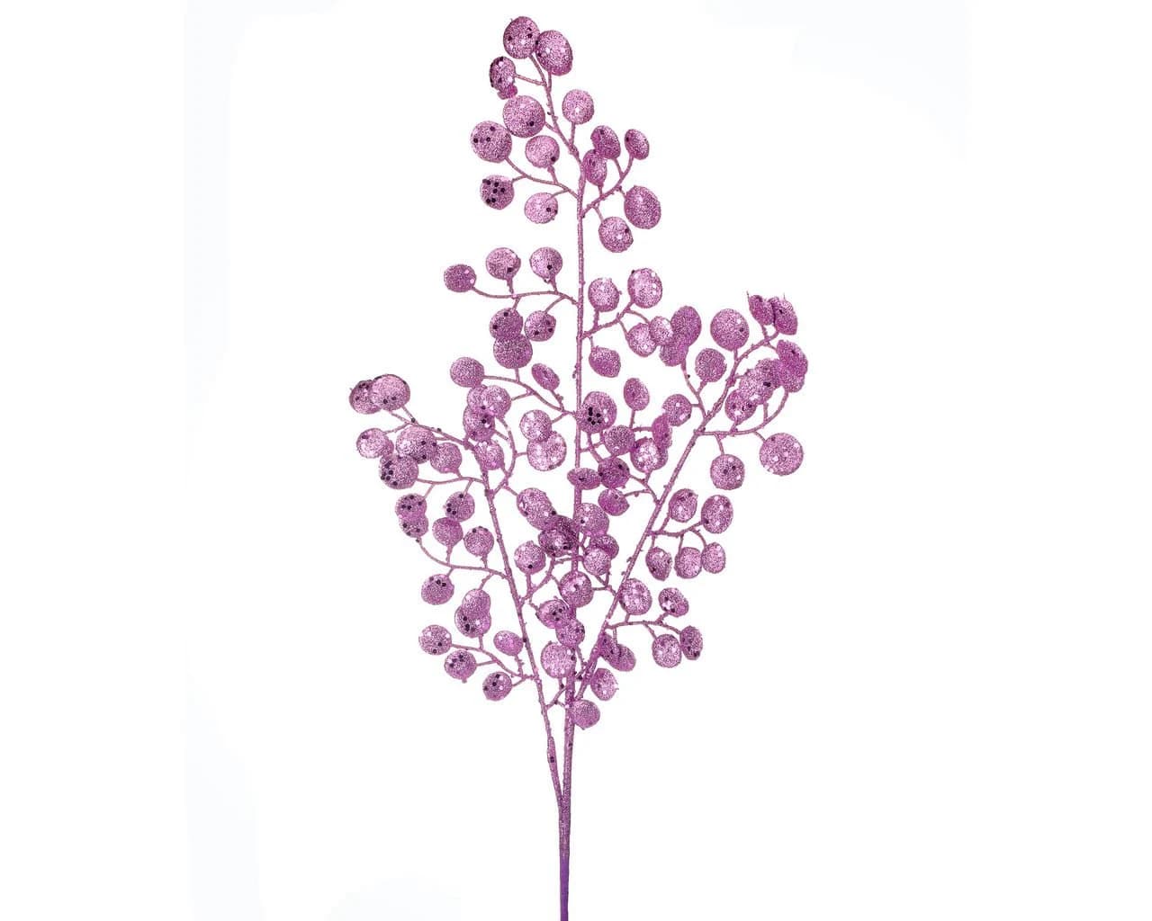 29" Light Purple Glitter Round Leaf Spray/Sprays/Faux Spray/Wedding Decor/Holiday Decor/Table Decor/Glitter Spray/Natural Spray/DIY Crafts