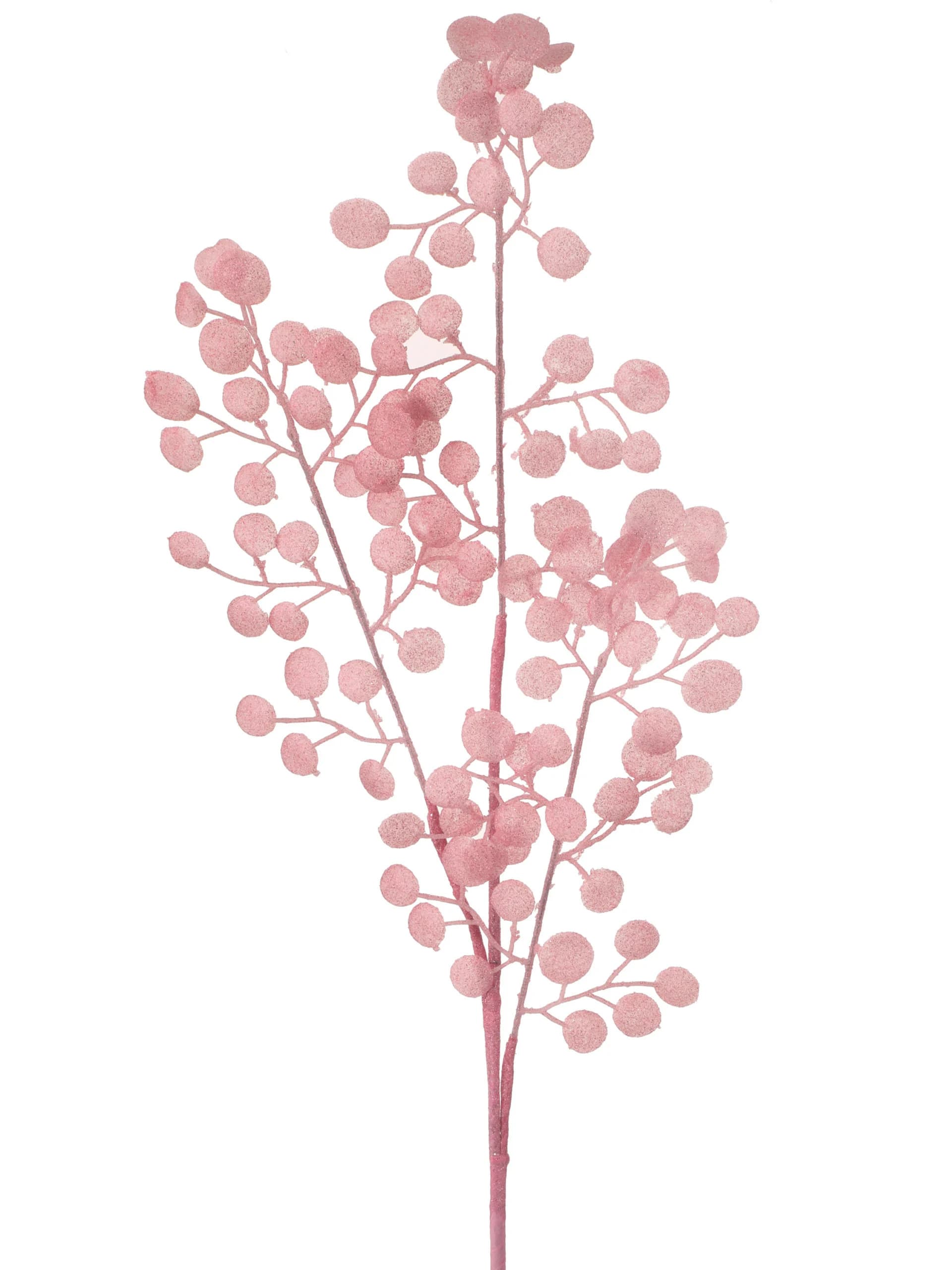 29" Pink Glitter Round Leaf Spray/Sprays/Faux Spray/Wedding Decor/Holiday Decor/Table Decor/Glitter Spray/Natural Spray/DIY Crafts
