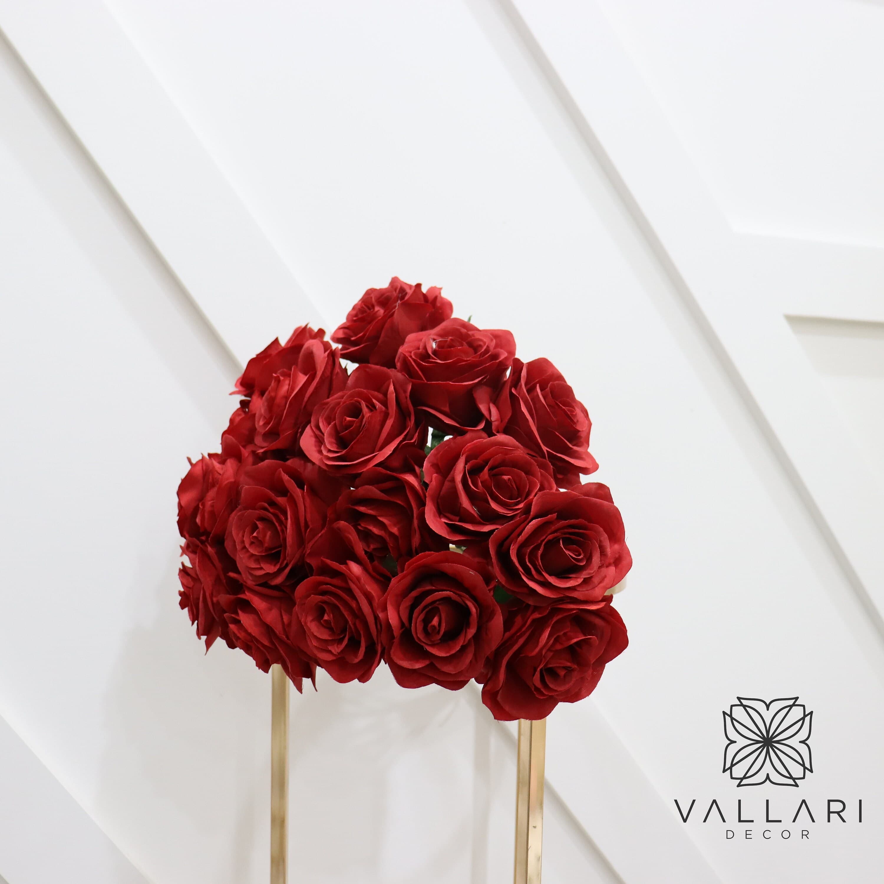 Red Rose Bush/Violet Rose Bush/Faux Flowers/Mutiple sizes/Aisle decor/ Centerpiece/Home Decor/Yellow Flowers/Roses