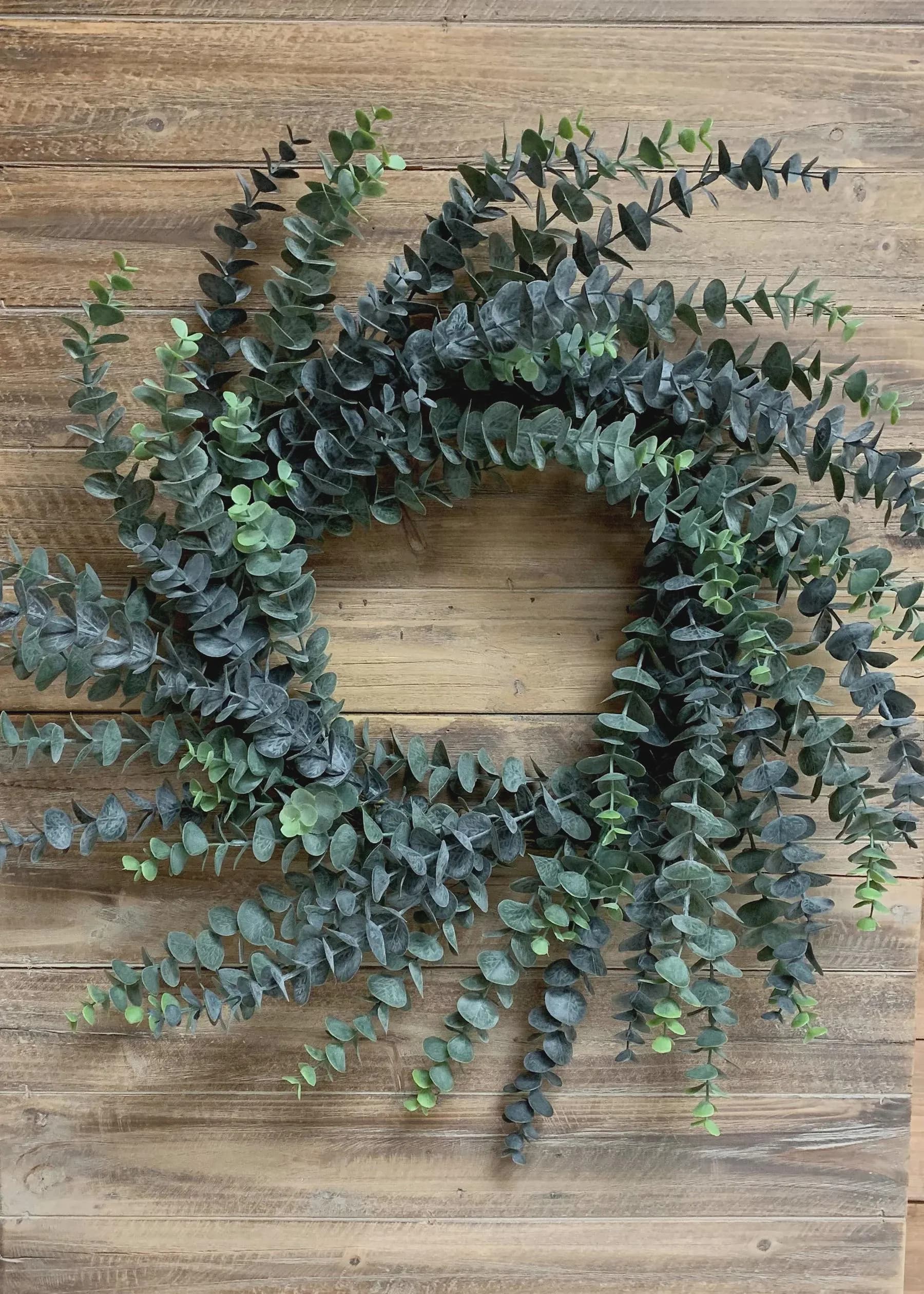 30" Blue Green Eucalyptus Wreath/Green Artificial Wreath/Natural Looking Wreath/Outdoor Wreath/Green Outdoor Wreath/Xmas Deco