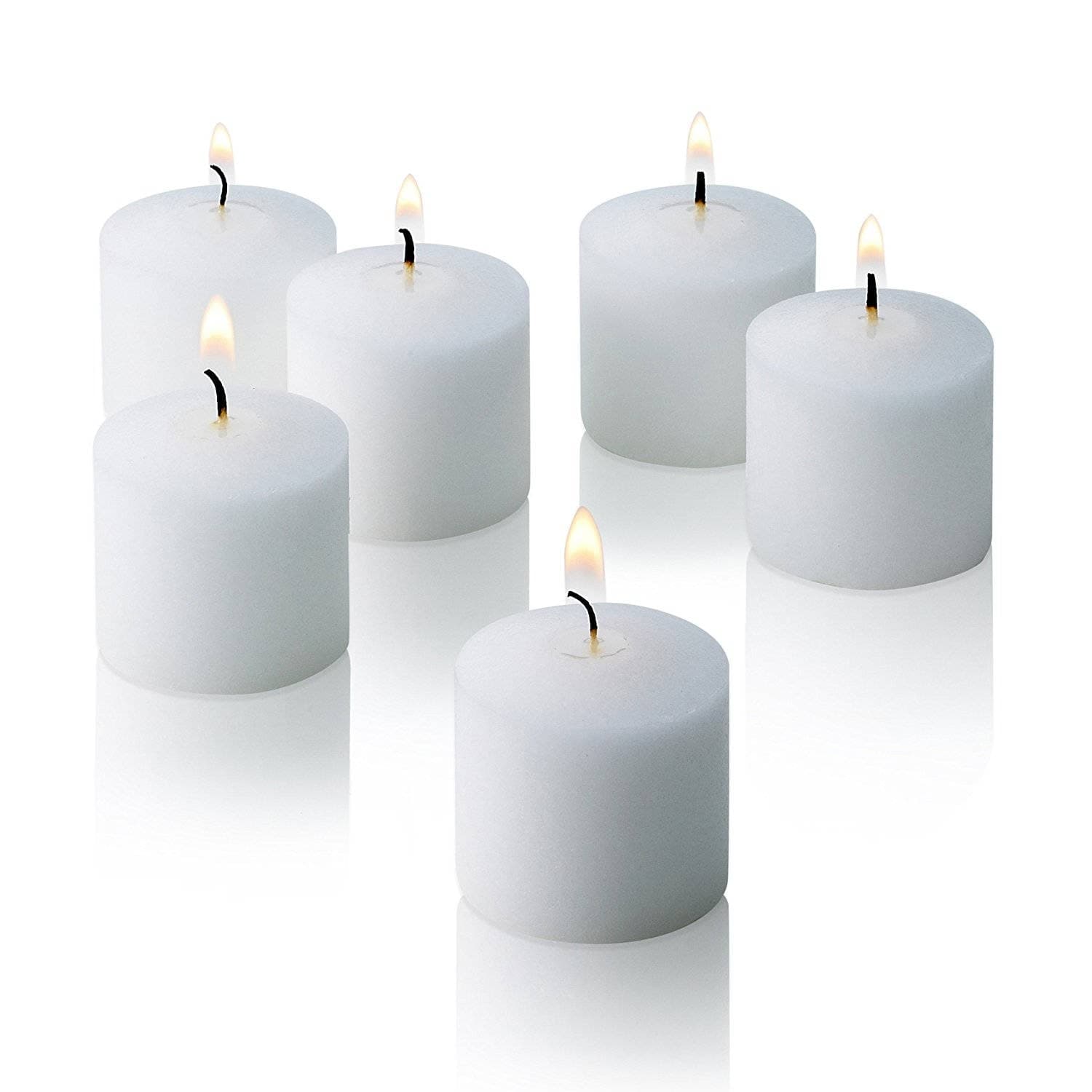 Set of 36/216/432 White Votive Candles Unscented - 1.5"x 1.1" in Diameter for Centerpieces/ Vases/ Table Decorations/Church
