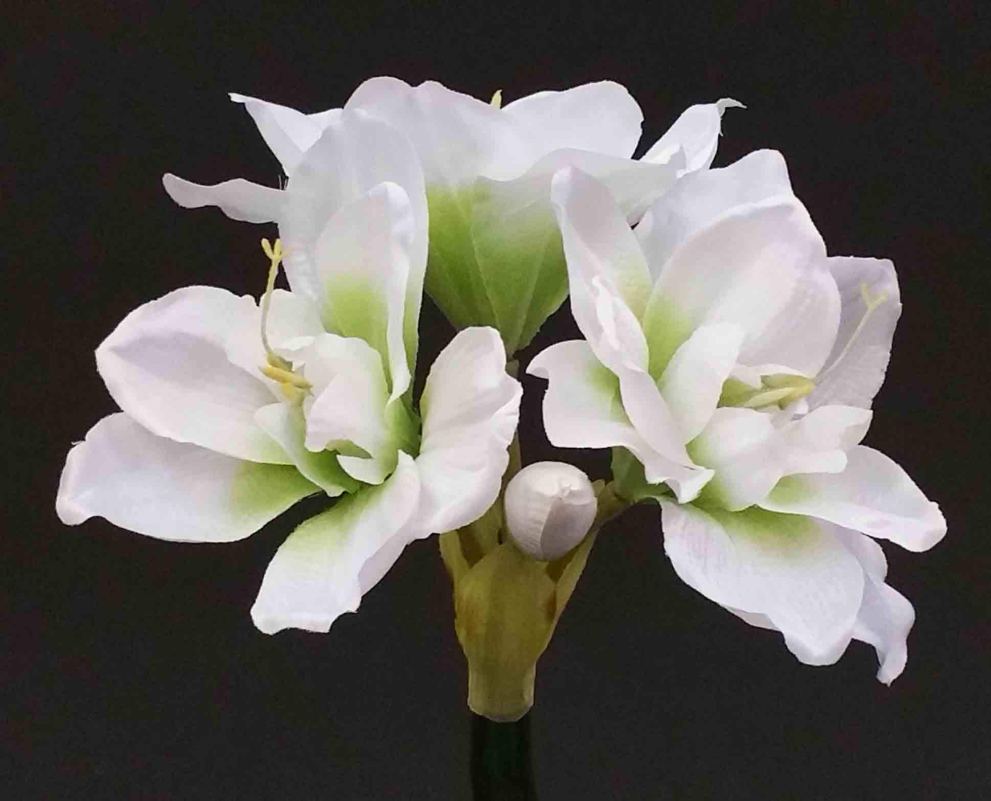 31" White Amaryllis/Floral Spray/Florals/ Wedding/ White/ Outdoor Wedding Greenery/Centerpiece Decor/Faux Flowers/Roses