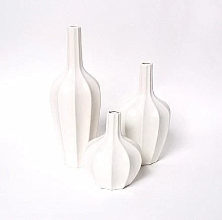 White Ceramic Vase/Glass Vase/Table Top Vase/Centerpiece Kits/DIY centerpieces/glass vases/tall vase