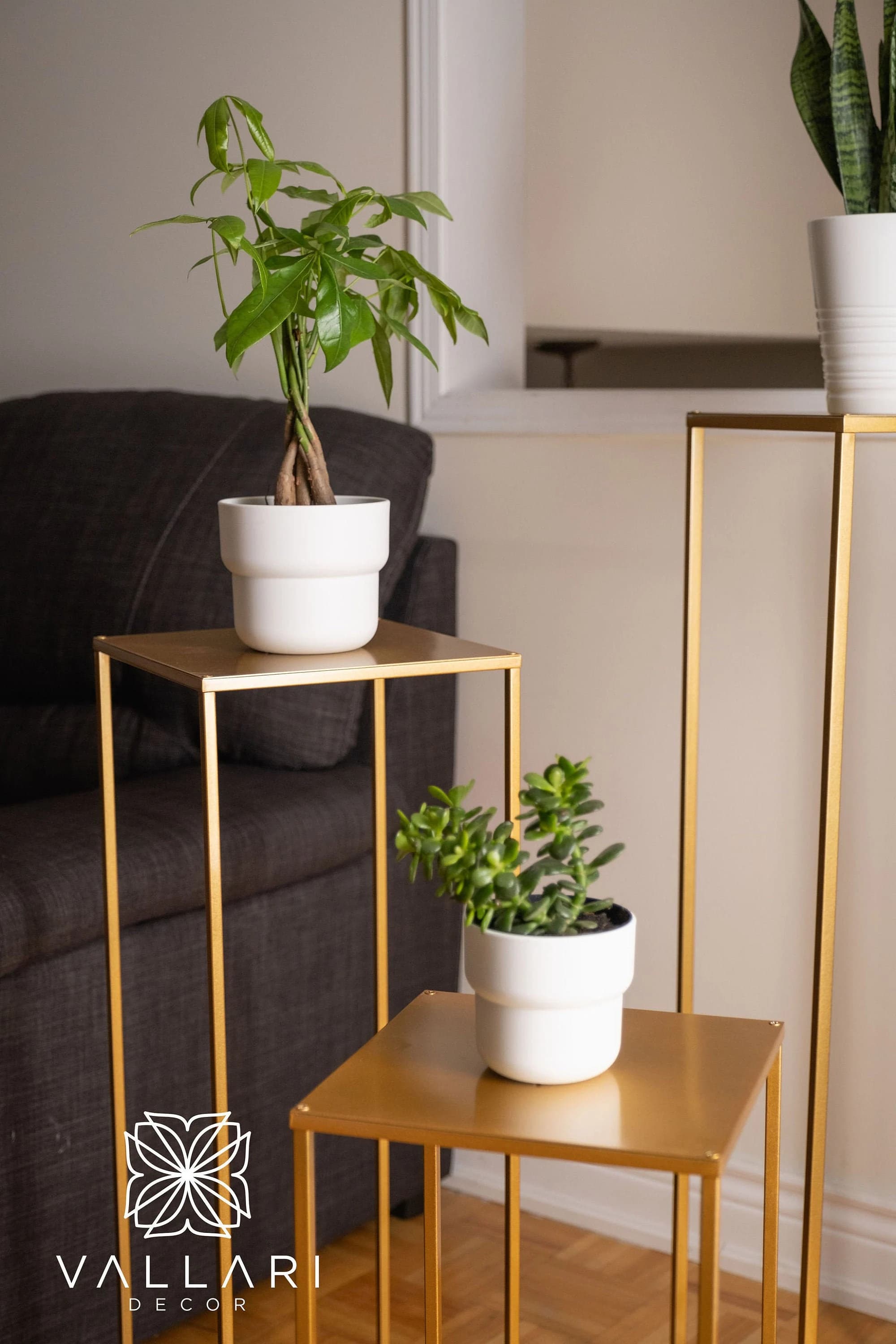 Modern Plant Stand Rectangle Stand Metal Gold Geometric Vase/Metal Frame/ Tall Stand/ Four Rod Stand/Metal Vase/ Metal Vase/Metal Riser