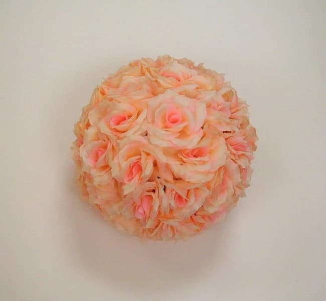 Champagne Rose Flower Ball Pomander Wedding decoration Ball Silk Rose Kissing Ball Faux Flowers/Mutiple sizes/Aisle decor/ Centerpiece