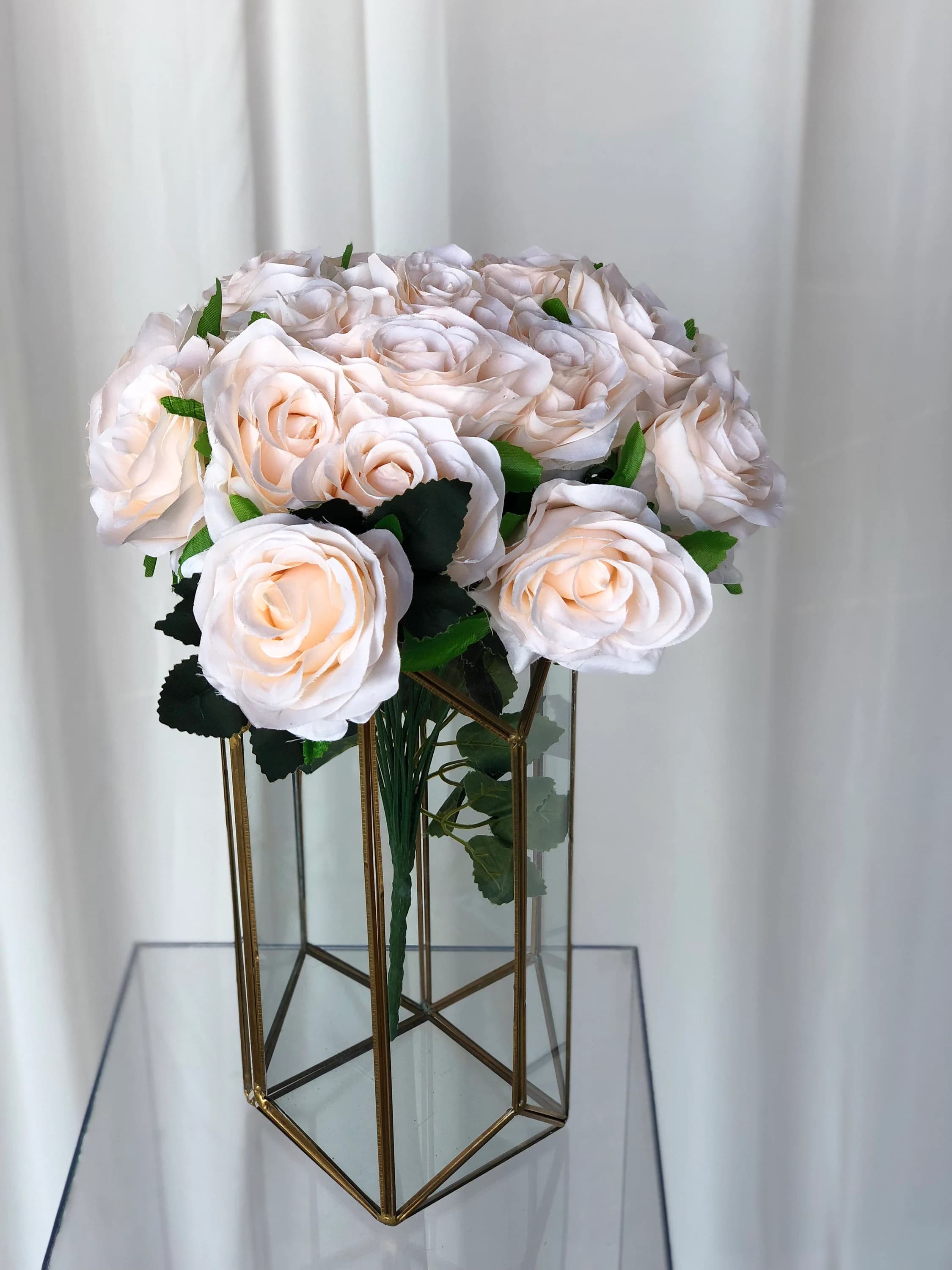 Blush Peach/Peach Rose Bush/Faux Flowers/Mutiple sizes/Aisle decor/ Centerpiece/Home Decor/Yellow Flowers/Roses
