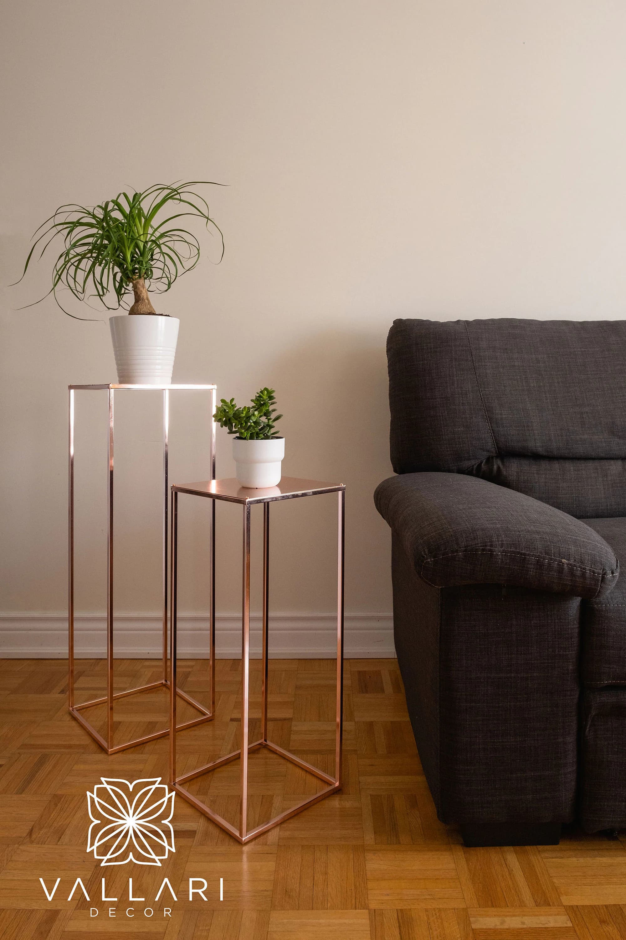 Modern Plant Stand Rectangle Stand Metal Gold Geometric Vase/Metal Frame/ Tall Stand/ Four Rod Stand/Metal Vase/ Metal Vase/Metal Riser