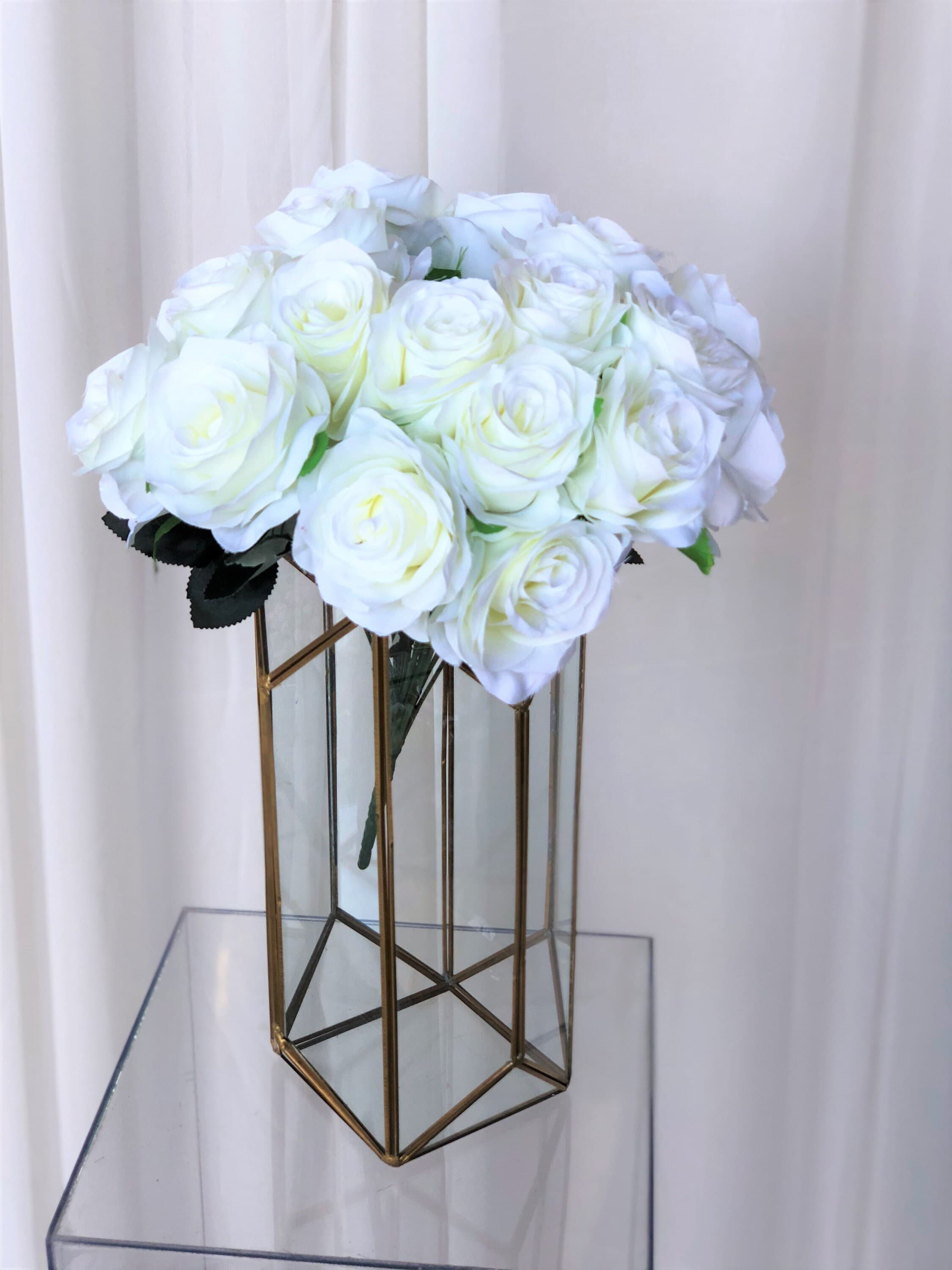 Fairy White/Ivory/ Rose Bush/White Rose Bush/Faux Flowers/Mutiple sizes/Aisle decor/ Centerpiece/Home Decor/Yellow Flowers/Roses