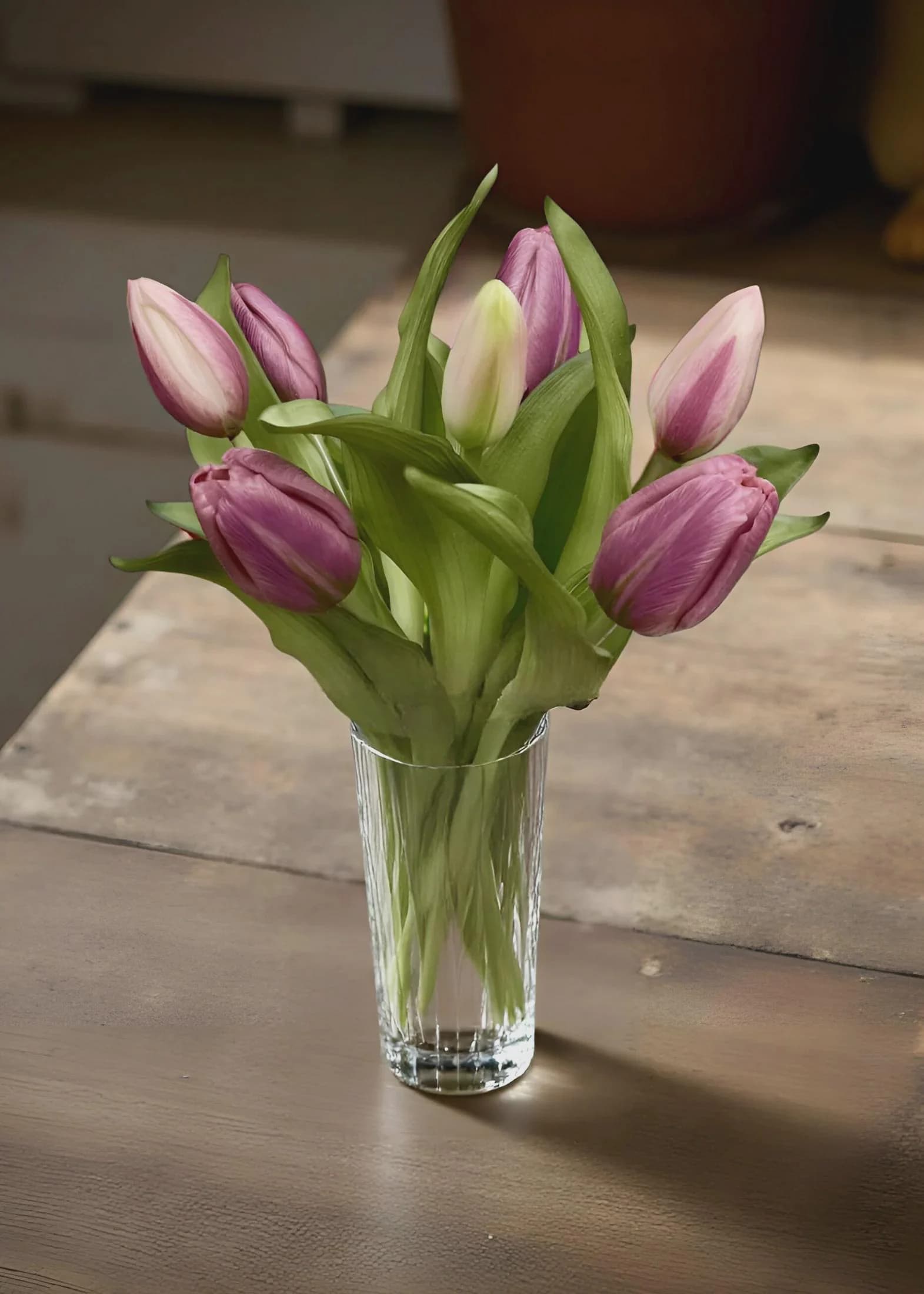 12" Fresh Touch Plum Formosa Tulip Bundle/Faux Spray/Autumn Decor/Holiday Decor/Fall Decor/Thanksgiving Decor/Wedding Decor