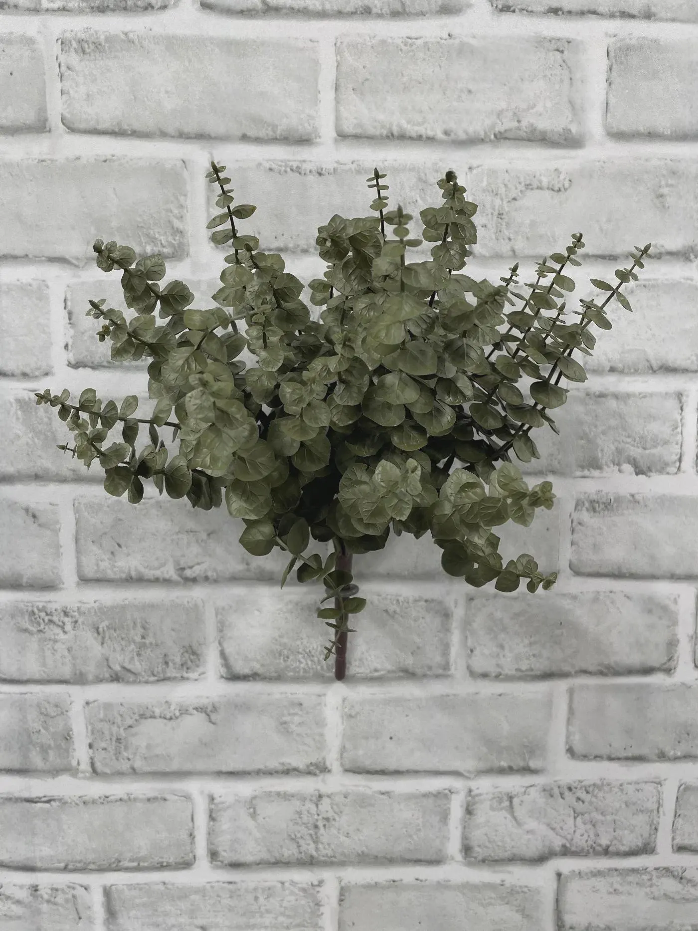 12" Dark Green Eucalyptus Bush|Faux Eucalyptus Greenery|Realistic Greenery Stem for Wedding Centerpieces, Home Decor& Floral Arrangement