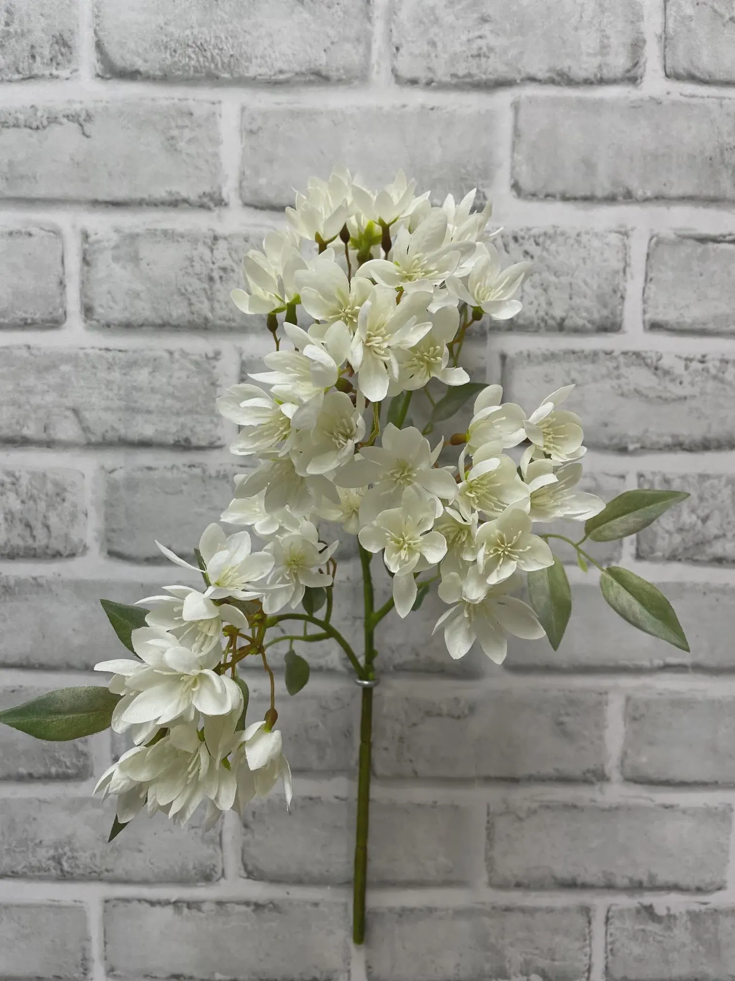 16" White Weigela Spray/Artificial Greenery/Holiday Decor/Christmas Decor/Seasonal/Long Garland