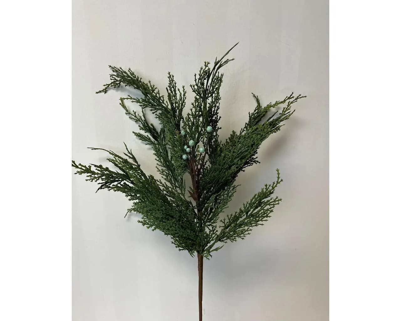 24" Real Touch Long Cedar With Berries Spray/Sprays/Fall Sprays/Red Berry/Faux Spray/Autumn Decor/Holiday Decor/Fall Decor/Table Decor
