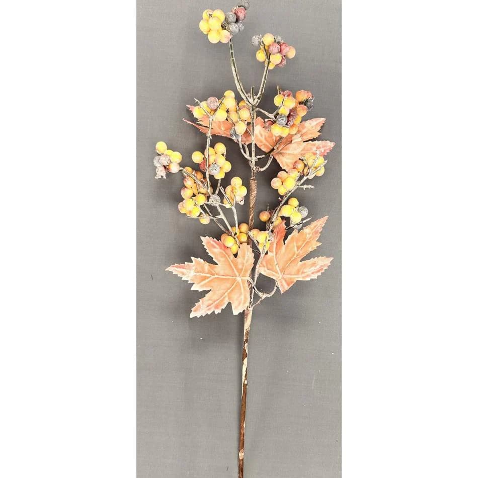14" Fall Berry Spray, Artificial Autumn Berry Stem, Faux Harvest Floral Pick, Thanksgiving Table Decor, DIY Wreath & Arrangement Supply