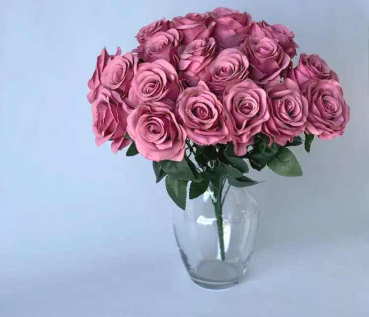 Rose Bushel/Pink/Wedding Centerpieces/Home Decor/Faux Flowers/Silk Flowers/Flower Bouquet