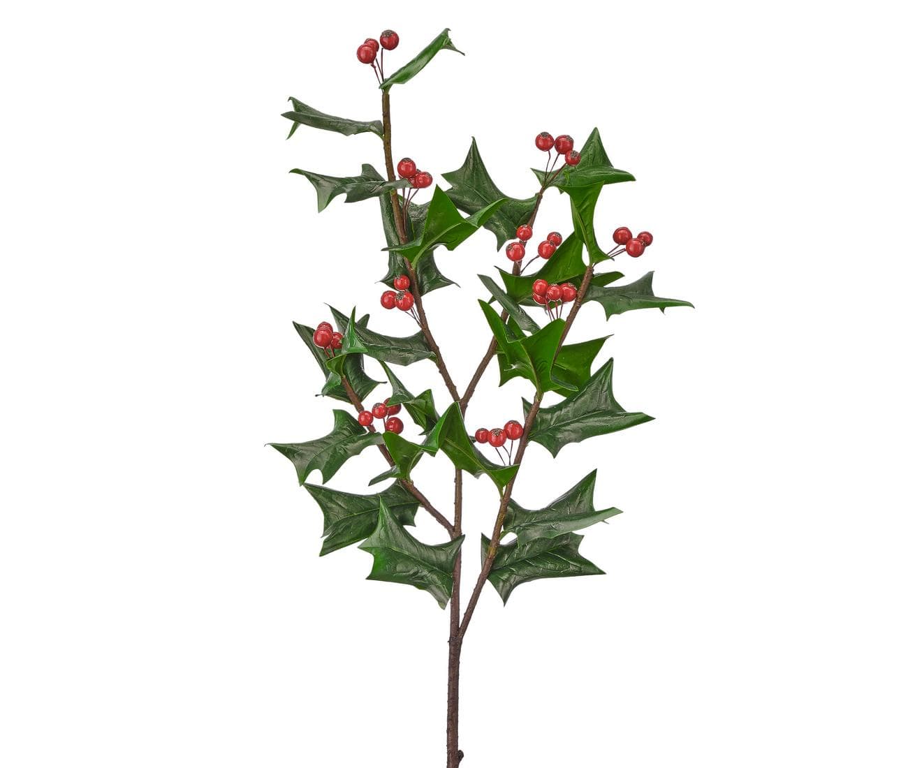 30" Real Touch Holly Spray/Holiday Decor/Christmas Decor/Poinsettia Picks/Poinsettia Flowers/Poinsettias/Wedding