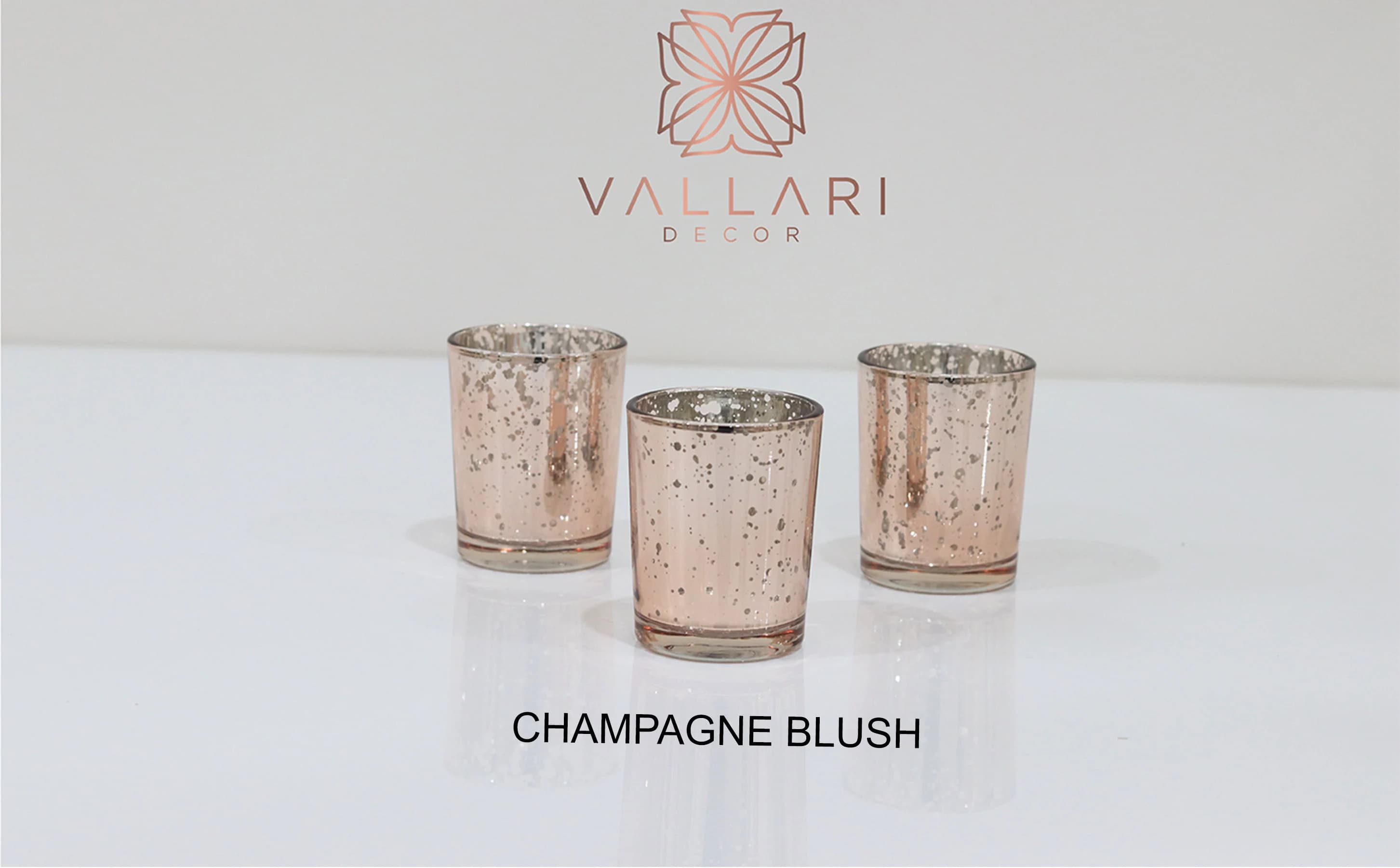 Set of 12 Mercury Glass Champagne Blush Speckled Glass Candle Holders Votive Holder Led Candleholder Tea Light Wedding 2.5 Winter Christmas