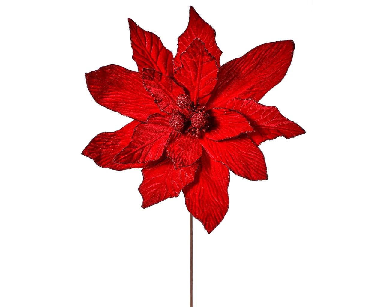 30" Red Velvet Poinsettia/Holiday Decor/Christmas Decorations/Poinsettia Picks/Poinsettia Flowers/Poinsettia Plants