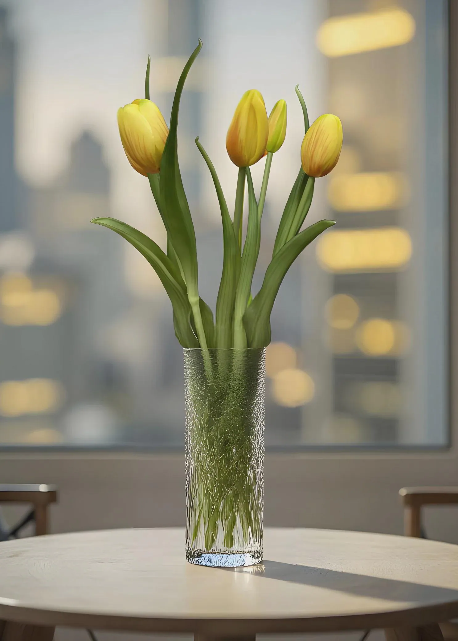 16" Fresh Touch Yellow Dynasty Purple Tulip/Faux Spray/Autumn Decor/Holiday Decor/Fall Decor/Thanksgiving Decor/Wedding Decor