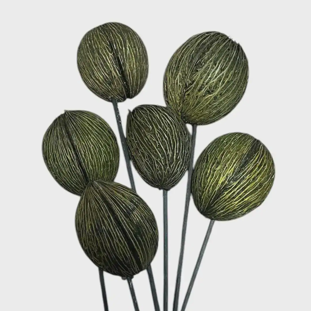 6PC Mintola Wicker Balls on Sticks/Decorative Balls/Rustic Decor Idea/Rustic Bawl Filler/Wicker Decoration/Rustic Table Decor/Fall Event