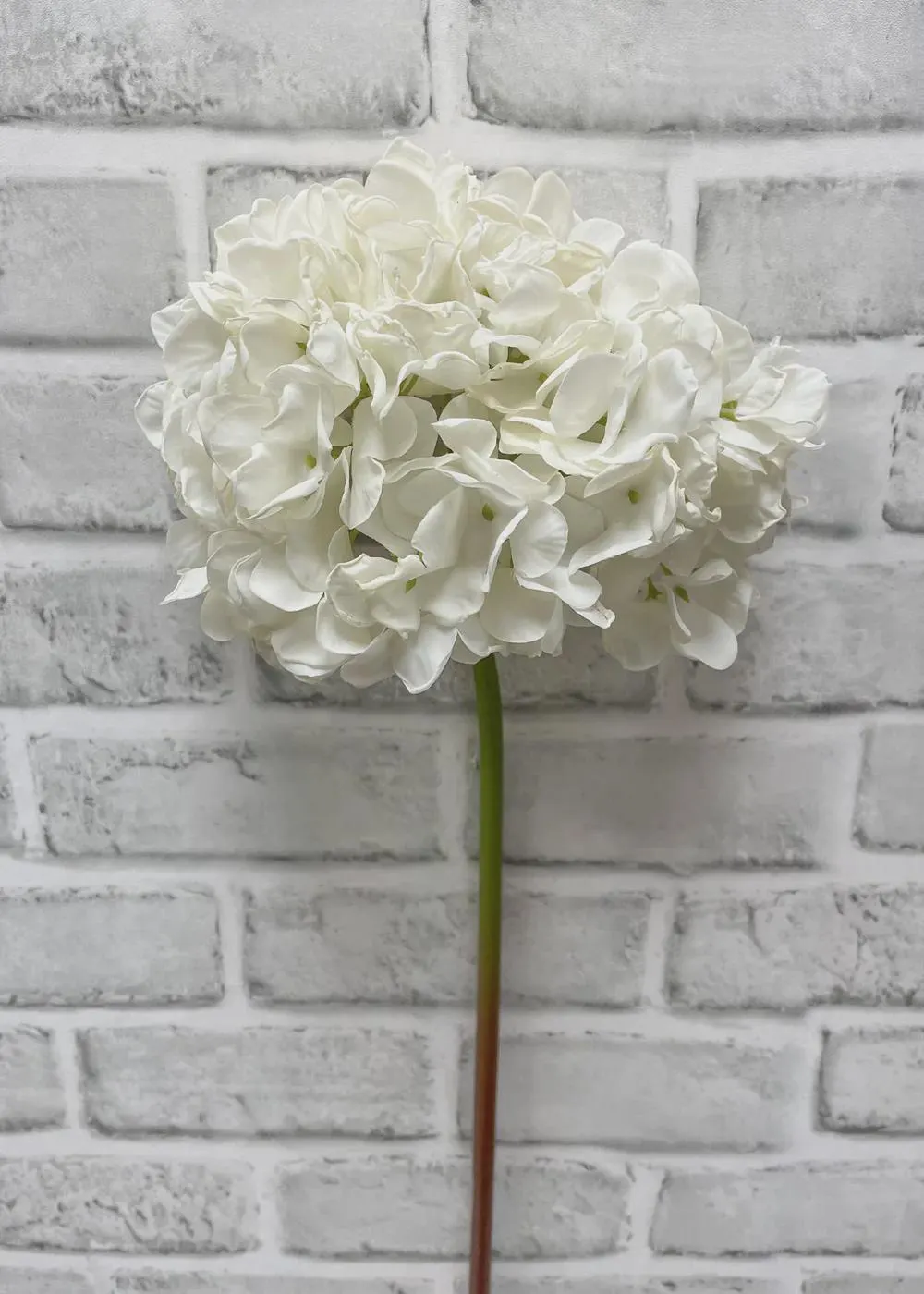 22” White Dried Look Hydrangea Stem  | Faux Hydrangea Flower | Neutral Vintage Floral | Wedding Decor | Farmhouse Home Decor | Artificial