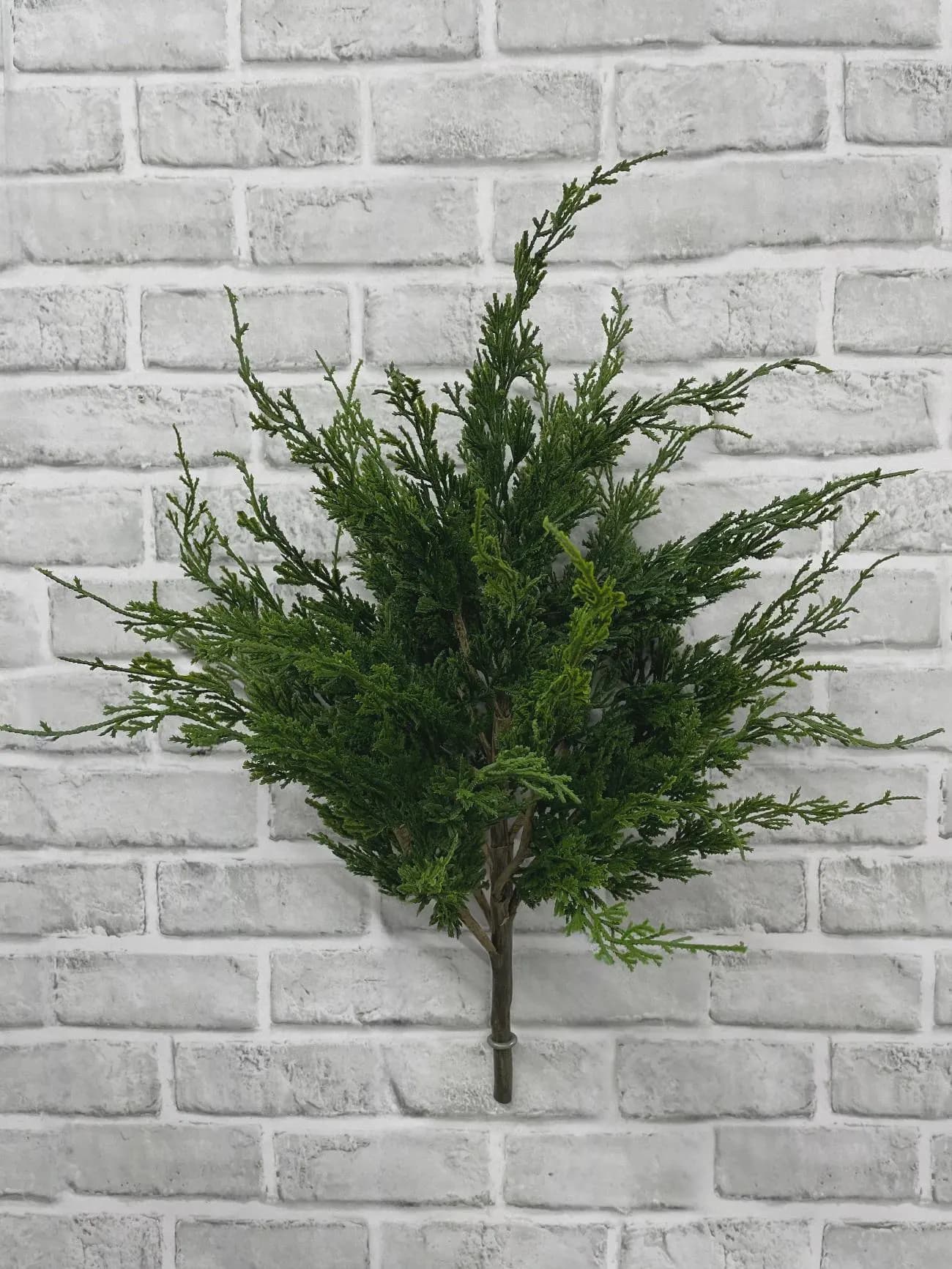21" Real Touch Juniper Bush, Faux Rocky Mountain Juniper Stem, Christmas Greenery Floral Pick, Luxury Winter Evergreen Centerpiece Filler