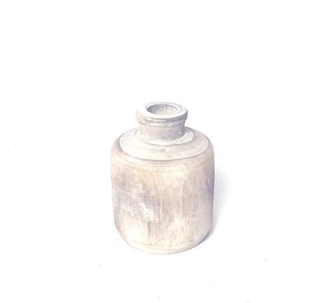 2.5" Dia x 6.75" H White Wash Wooden Cylinder Vase/Glass Vase/Table Top Vase/Centerpiece Kits/DIY centerpieces/glass vases/tall vase