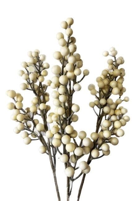 3PC 27"Waterproof White/Cream Berry Branch/Sprays/Fall Sprays/Faux Spray/Autumn Decor/Holiday Decor/Fall Decor/Thanksgiving Decor/TableDecor