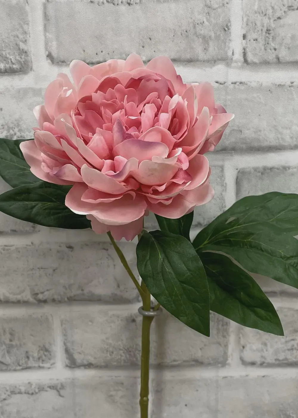 22” Pink Fresh Touch Peony Stem |  Peony | Floral for Tall Vases | Vibrant Pink Wedding Centerpiece | Silk Peony Branch |  Home Decor Accent