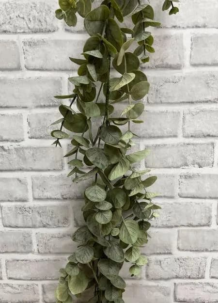 6FT Sage Eucalyptus Garland/Garland/Artificial Greenery/Holiday Decor/Christmas Decor/Seasonal/Long Garland/Dark Green
