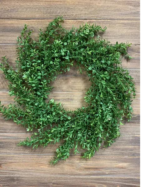 24" Common Boxwood Wreath/Outdoor Wreath/Vine Wreath/ Artificial Wreath/Thick Wreath/Twig Wreath/Wreath for Door/Holiday Wreath