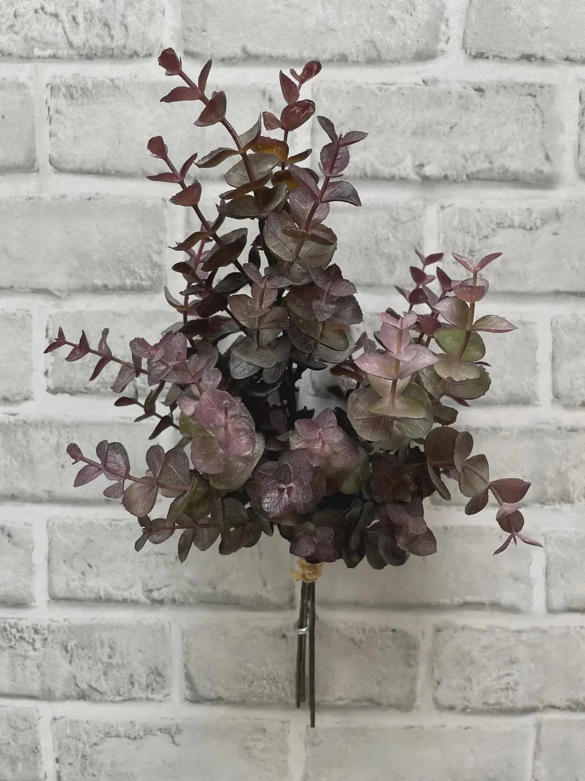 13" Burgundy Eucalyptus bundle/Garland/Artificial Greenery/Holiday Decor/Christmas Decor/Seasonal/Long Garland/Dark Green