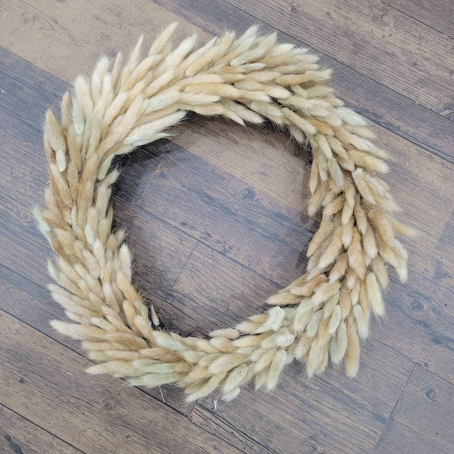 16" Natural Bunny Tail Wreath/Fall Wreath/Natural Wreath/Indoor Wreath/Pampas Wreath/Natural Pampas/Autumn Wreath/Ivory Pampas Wreath/Pampas