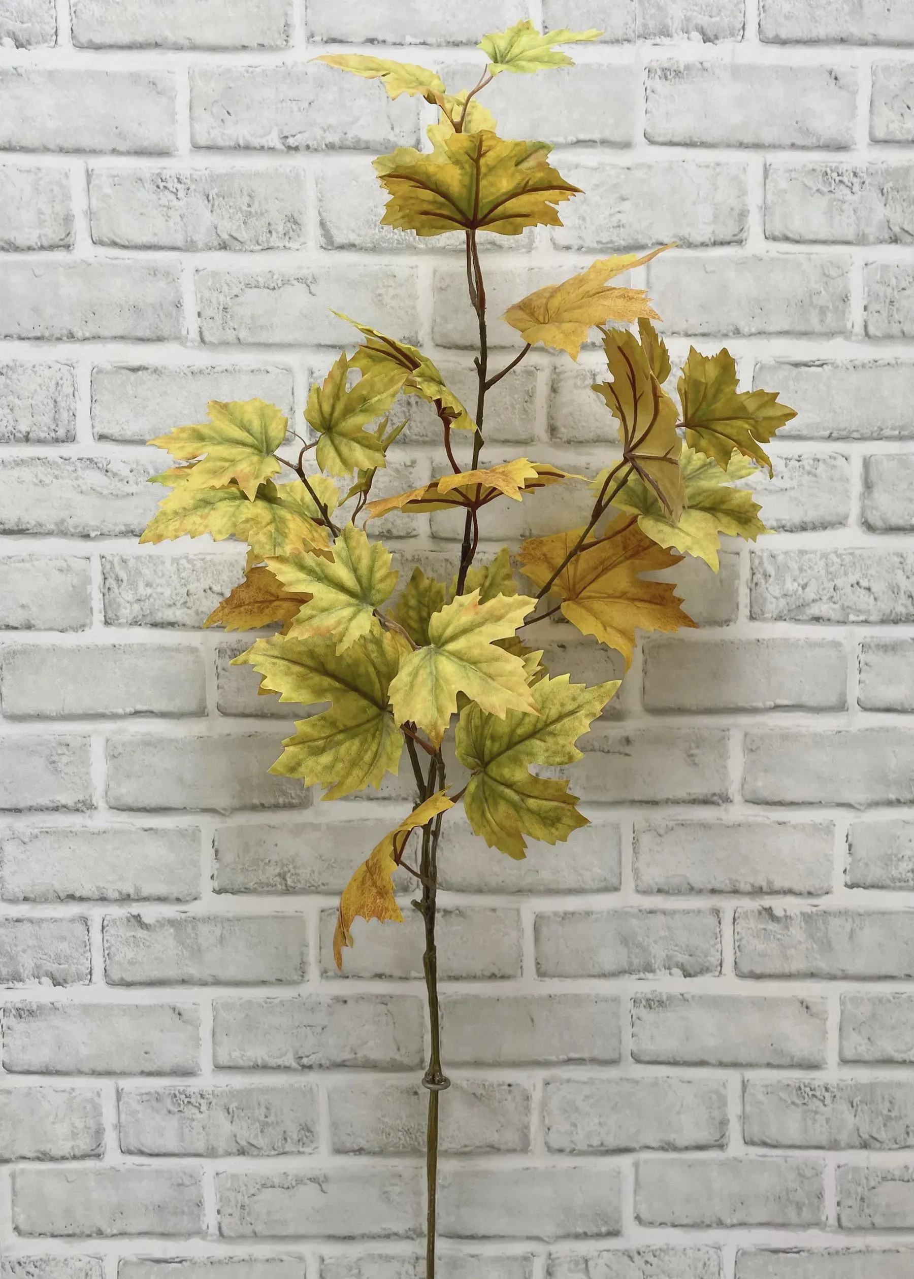 37" Yellow Green Maple Leaf/Fall season/Decor/table/tall vase/centerpieces/wedding/utumn Floral Pick | Thanksgiving Decor | Vase Arrangement