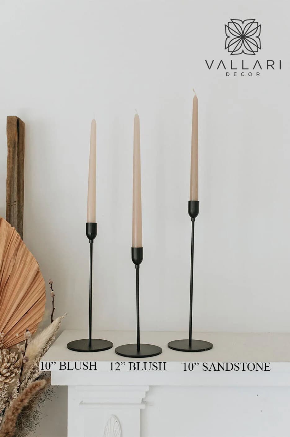 1-3-12pc Sandstone/Blush/ Taper Candles/ 10"/ Centerpieces/ Vases/ Table Decorations/Tall Candles/Blush Pink/Light Pink/Tapered Candles