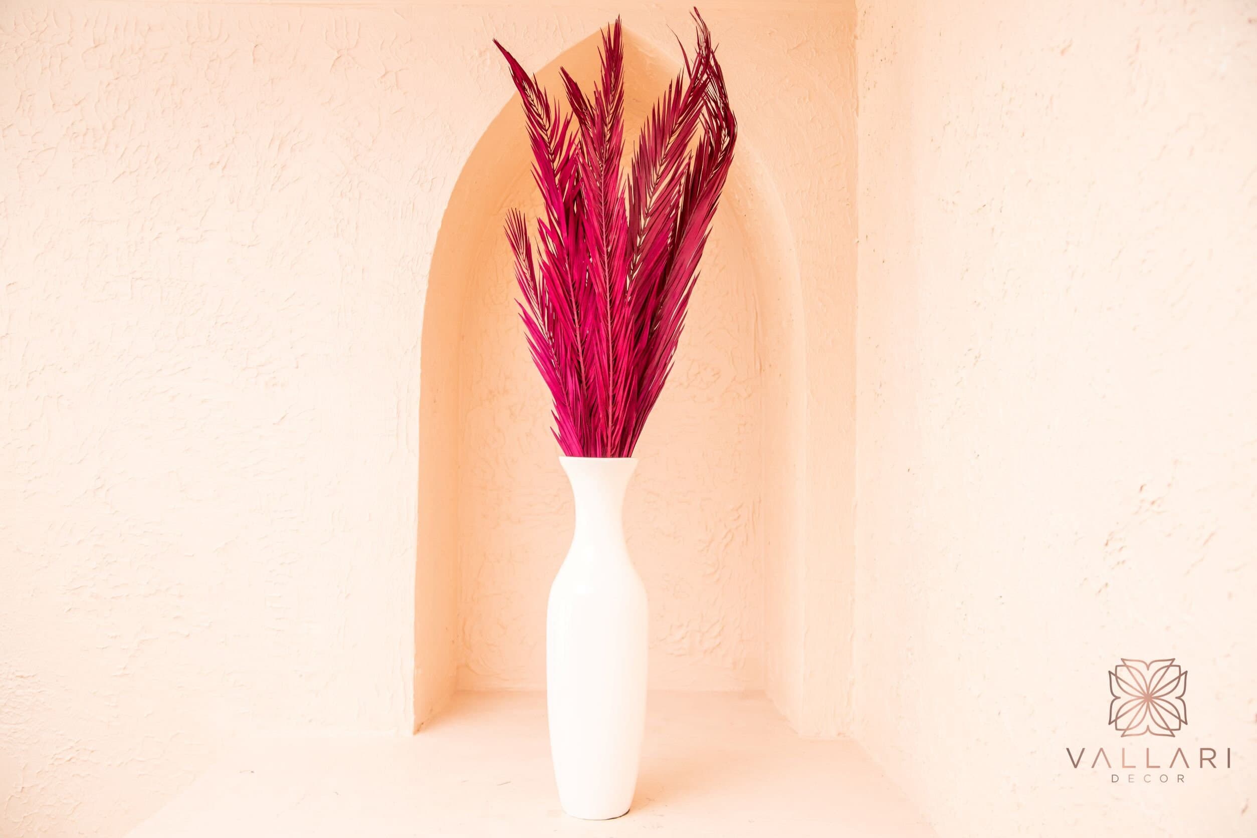 5PC 3.5-4 FT Tall Hot Pink Palm Leaf/Branches/Centerpiece decor/GreeneryPalm Leaves Palm Bundles/Tropical Decor/Summer Wedding/Sago Palm