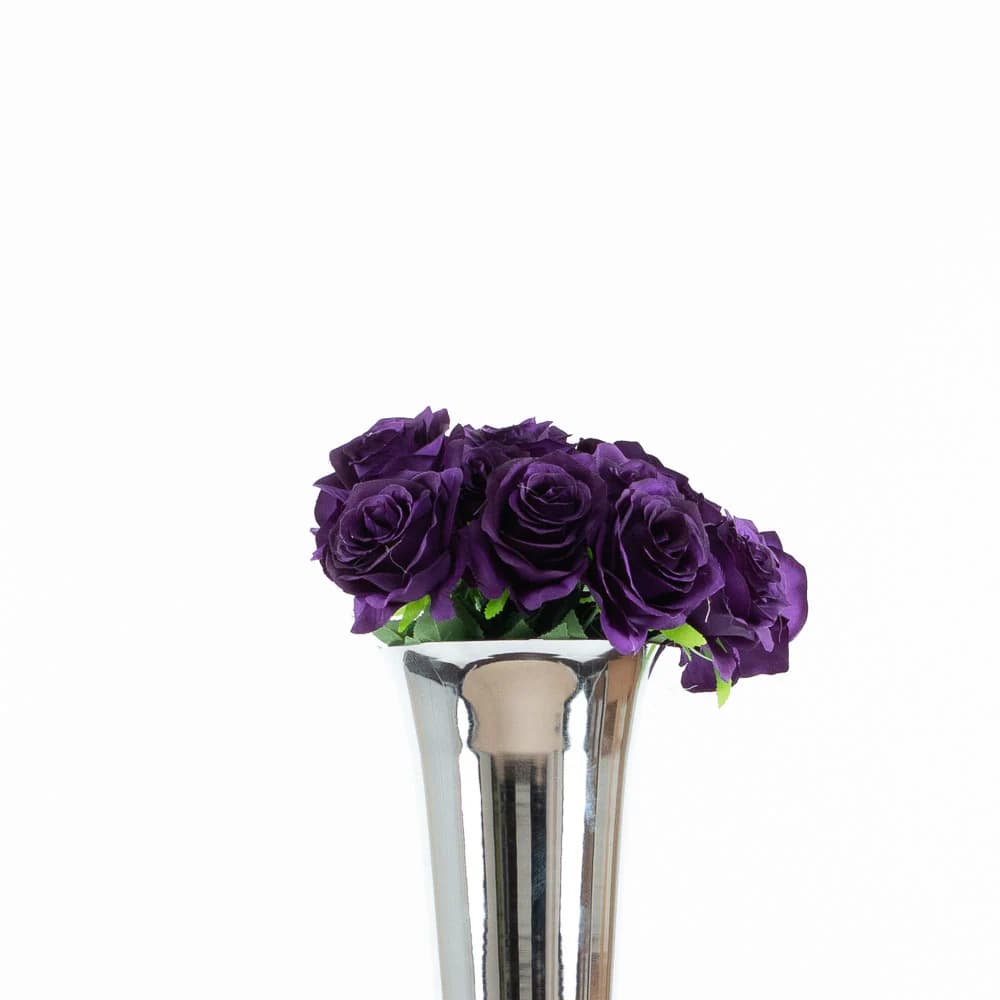Dark Purple Rose Bush/Violet Rose Bush/Faux Flowers/Mutiple sizes/Aisle decor/ Centerpiece/Home Decor/Yellow Flowers/Roses