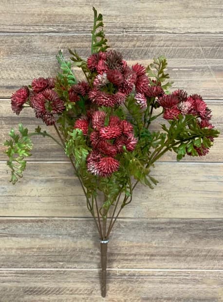 7PC 16" Burgundy Mauve Fresh Touch Sedum Cluster Bush/Pink/Wedding Centerpieces/Home Decor/Faux Flowers/Silk Flowers/Flower Bouquet